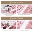thumbnail image 4 of Instahibit 10x7 FT Shimmer Wall Backdrop Adjustable Background Stand 72 Pcs Pink Square Sequin Panels for Wedding Party, 4 of 9