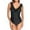Black, variant on Lenago Swimsuit for Women Solid Color Printed Swimsuit Sexy One-piece Ruffled European and American Jumpsuit Swimsuit