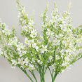 thumbnail image 3 of Yesbay Simulation Flower Multifunctional 3 Heads Faux Silk Flower Household Realistic Artificial Mint Flowers for Wedding,Milky White, 3 of 8