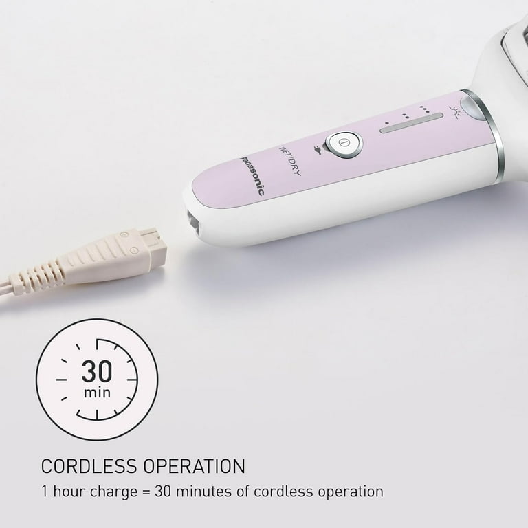 Panasonic Epilator with Gentle Cap, Electric Hair Remover for Home