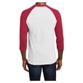 thumbnail image 6 of Mafoose Mens Core Blend 3/4-Sleeve T-Shirt White/Red Large, 6 of 6
