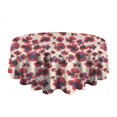 thumbnail image 5 of Pioneer Flower Floral Print Pattern Round Tablecloth 60"x60",Wrinkle Wipeable Table Cloth for Kitchen Dining Room Picnic Patio Party, 5 of 6
