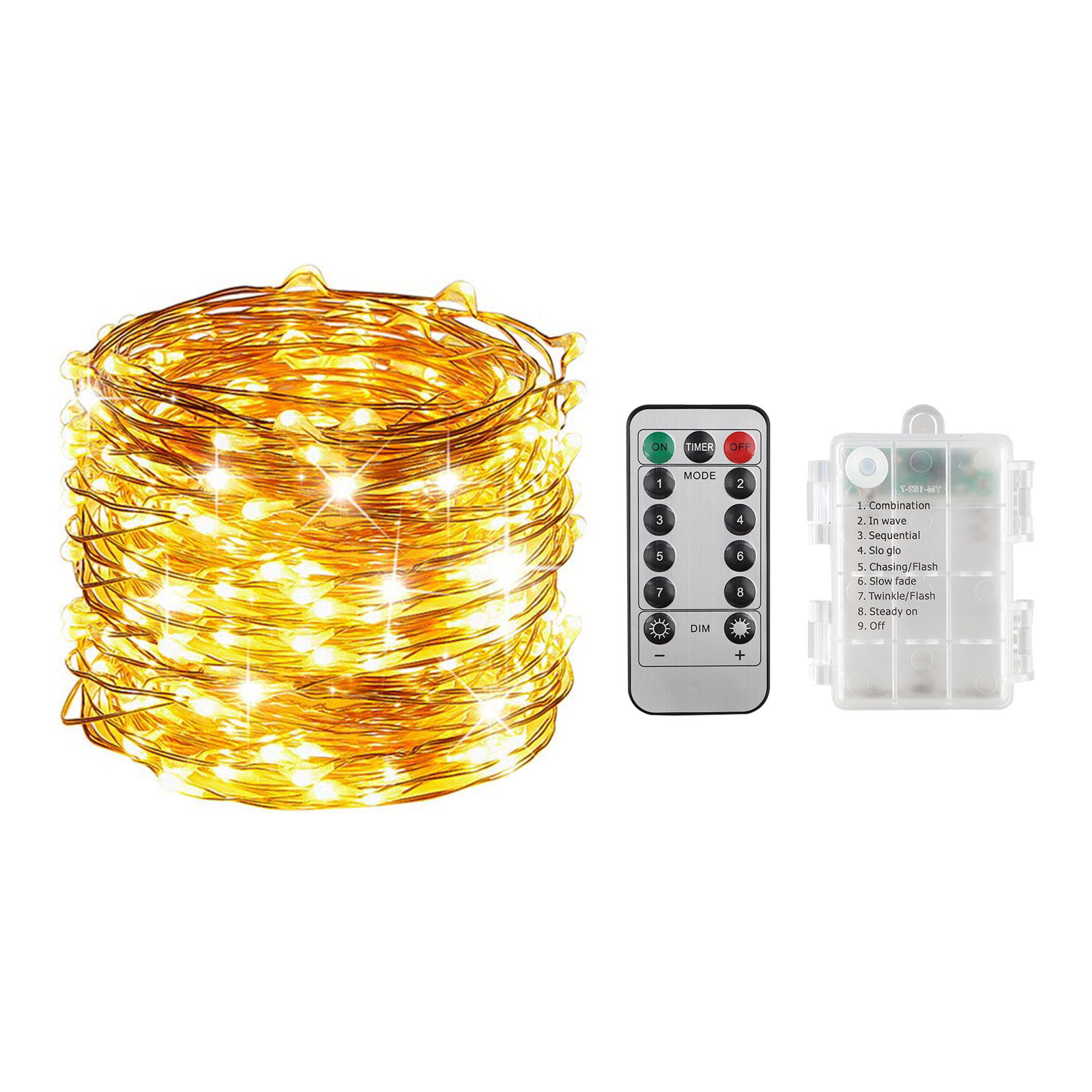 5M/10M 50/100Led USB Copper Wire RGB Fairy String Light With Remote Control Xmas 