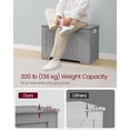 thumbnail image 6 of 29.9'' Storage Bench with 2 Safety Hinges, Entryway Shoe Bench for Home Organization, Gray, 6 of 7