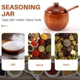 thumbnail image 4 of Dsseng 2Pcs Spice Jar Seasoning Can Sugar Bowl with Lid Spoon Wood Spice Storage Box Sugar Pot Salt Jars Kitchen Storage Container Condiment Jars, 4 of 8