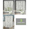 thumbnail image 4 of Vintage Botanical Tie Up Curtains for Window, Birds Branch Watercolor Floral Thermal Insulted Balloon Shade Adjustable Rod Pocket Curtains Valance Panels for Kitchen Bathroom Café 34 x 45, 4 of 7