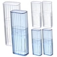 thumbnail image 4 of IFANLANDOR 6pcs Travel Cotton Swab Holder Clear Boxes Assorted Color Compact Dust Protection Living Room Items, 4 of 8
