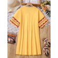 thumbnail image 2 of Drtj Girls' Yellow Floral Boho Dress, Summer Casual Sundress for Ages 8 - 12, 2 of 6