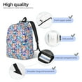 thumbnail image 3 of Balery Cartoon colorful cute cat Mochila Clásica Impresa Básica para Viaje, Mochila Escolar Resistente al Agua, Mochila de Lona con Correas Ajustables-Medium, 3 of 5