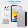 thumbnail image 3 of Clear Case for iPad (A16) 11th Generation 11 Inch (2025),iPad 10th Generation 10.9 Inch (2022),Stand Cover with Hard Translucent Back, Support Touch lD, Auto Wake/Sleep&Stylus Holder-Black, 3 of 14