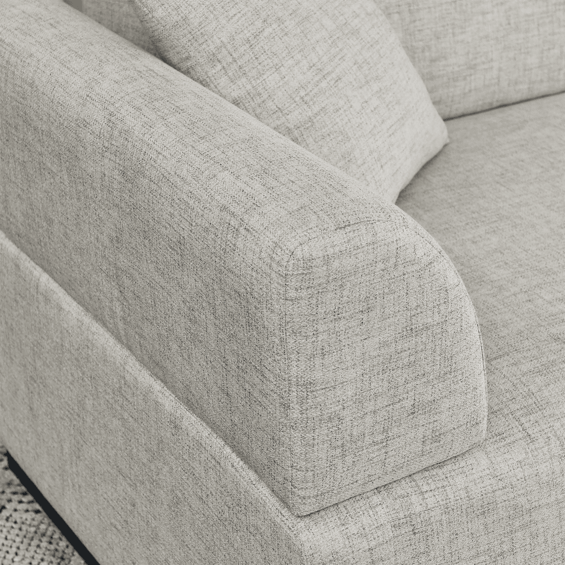 Aukfa 86" 3 Seater Sofa Couh for Living Room, Linen Upholstered Convertible Sleeper Sofa, Beige
