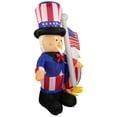 thumbnail image 4 of Northlight Inflatable Lighted Uncle Sam with American Flag and Eagle Outdoor Decor - 6', 4 of 6