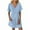 Light Blue-06, variant on STETMN Ladies Casual Dresses Elegant Short Sleeve V Neck Smocked Elastic Waist Ruffle Tiered Casual Dress