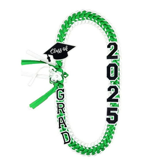 Sylvtty 2025 Graduation Leis Braided Ribbon Lei Necklace Class of 2025 Grad Gifts for Graduation Party Accessories