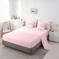 thumbnail image 5 of Castle Fairy Boys Girls Personalized Initial S Twin Bedding Sets 7-Piece,Kawaii Pink Ribbon Bow Bedding Comforter Set Microfiber,Abstract Geometric Plaid Checkered Breathable Sheet Sets, 5 of 8