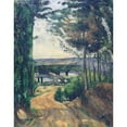 thumbnail image 3 of Paul Cézanne 12x14 Black Modern Framed Museum Art Print Titled - Road Leading to the Lake (1880), 3 of 5