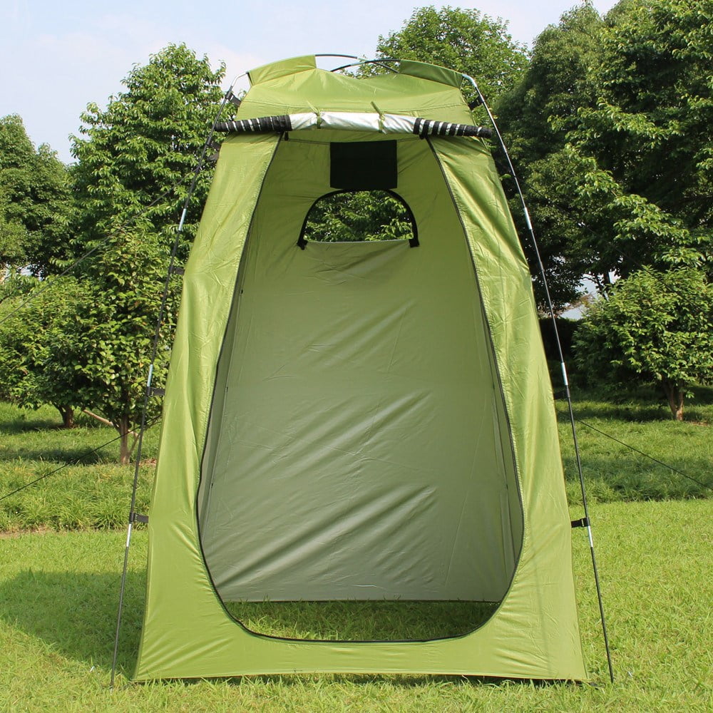 TOMSHOO Portable Outdoor Shower Bath Changing Fitting Room Tent Shelter  Camping Beach Privacy Toilet,Army Green - Walmart.com