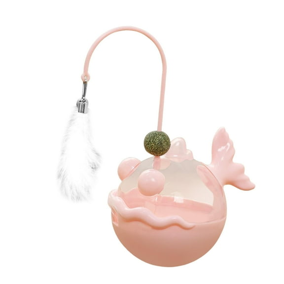 Dualoai Interactive Cat Toy Cat Teasing Stick Tumbler for Indoor Cats Kitten Playing Pibk