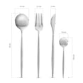 thumbnail image 4 of Juego de Cubiertos Idea Nuova Cubiertos modernos 24 Piezas Plateado, 4 of 6