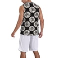thumbnail image 2 of Naloa White Sunflowers Basketball Jersey Reversible Men's Mesh Athletic Sports Shirts Training Practice S-4XLMedium, 2 of 6