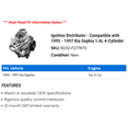 thumbnail image 2 of Ignition Distributor - Compatible with 1995 - 1997 Kia Sephia 1.6L 4-Cylinder 1996, 2 of 2