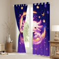 thumbnail image 3 of Feelyou Dreamy Axolotl Teens Black Out Curtains, Mystic Moon Stars Galaxy Curtains Pack of 2 (42x63 Each), Kawaii Pink Animal Bedroom Curtains, Curtains and Drapes Room Decor, 3 of 6