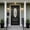 Painted Black, variant on Sunrinx 36 in. x 80 in. Black Fiberglass Front Door, Left-Hand Inswing, Oval Decorative Glass, Knock-Down 4-9/16 in. PVC Frame with Brickmould