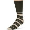 Men's Diabetic Seamless Cotton Crew Socks 5 Pack Big Tall Stripe