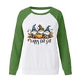 thumbnail image 4 of VKOYWKM Thanksgiving Sweatshirts for Women Vintage Thankful Graphic Crewneck Sweatshirt Color Block Raglan Long Sleeve Pullover Tops, 4 of 4