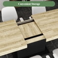thumbnail image 7 of WIAWG Extendable Dining Table,63-78.7" Wide, Oak & Black, 7 of 7