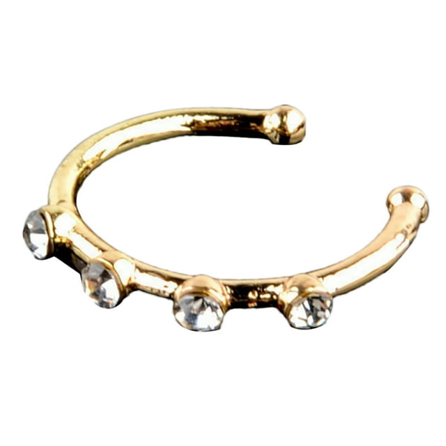 Nose Ring Rhinestones Decorative Fashion Nostril Piercing Jewelry Nose Hoop