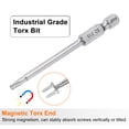 thumbnail image 4 of Uxcell 5pcs T15 Torx Bit 1/4" Hex Shank 3" S2 Steel Magnetic Tamper Resistant Star Bits para atornillar tornillos, 4 of 7