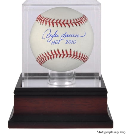 Andre Dawson Chicago Cubs Autographed Baseball with HOF 2010 Inscription and Mahogany Baseball Display Case - Fanatics Authentic Certified
