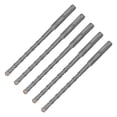thumbnail image 2 of 5 Pcs Rotary Hammer Drill Bit 160mm Length 2 Flute Self Centering Carbide Tip Impact Drill Bits for Brick Stone Concrete 8mm/0.31in, 2 of 5
