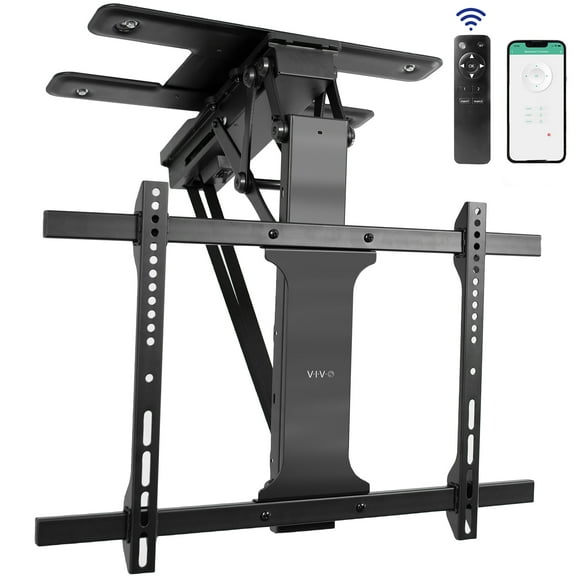 VIVO Black Electric Swivel Flip Down Ceiling TV Mount for 32" to 70" Screen