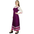 thumbnail image 2 of Bimba Women Anarkali Kurta Kurti Purple Sheer Lace Sleeve Indian Ethnic Blouse, 2 of 8
