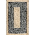 nuLOOM Lesha Natural Fiber Jute Area Rug, 6', Black