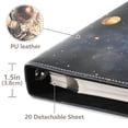 thumbnail image 3 of FORMRS 3 Ring Photo Album 4"x6" Self Adhesive Large Capacity PU Leather Cover, Watercolor Astronaut, 3 of 8