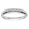 thumbnail image 5 of Solid 14K White Gold Five Stone Diamond Wedding Band Ring Size 8.5 (.765 cttw.), 5 of 8