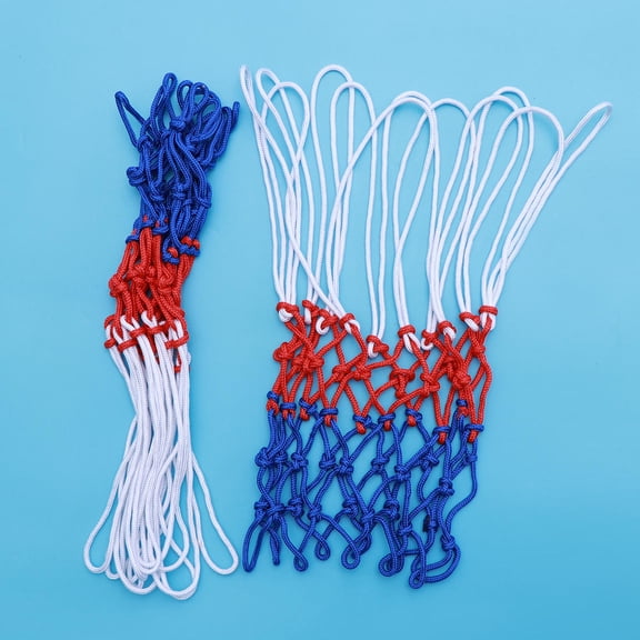 SWETRACE 2Pcs Multicolor Braided Basketball Net Heavy Duty Official Standard Size
