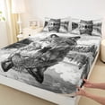 thumbnail image 3 of Homewish Jungle Wolf Wildlife Twin Sheet Sets, Farmhouse Lake Twin Fitted Sheet, 3pcs, 3 of 7
