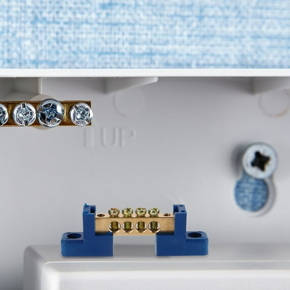 NICEXMAS 4Pcs Copper Grounding Bus Bar with Terminal Positions for Electrical Equipment Use