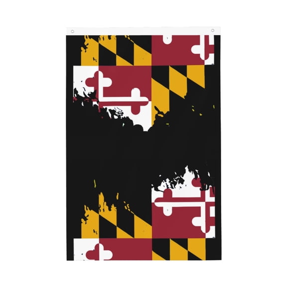 Flag 2x3ft Maryland Flag Heart Double Printed Flag Banner Tapestry Dorm Room Home College Decor