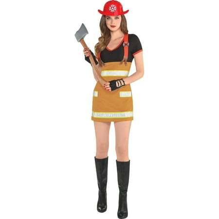 Suit Yourself Sexy Firefighter Halloween Costume for Women, Includes Accessories