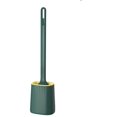 thumbnail image 4 of Escobilla de baño de silicona, escobilla de baño y soporte verde, cepillo de limpieza adecuado para inodoros, bañeras, fregadero, 4 of 4