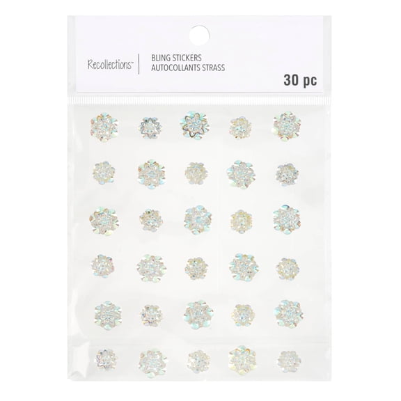 Recollections Clear Iridescent Florette Bling Stickers, 12 Packs: 30 ct. (360 total)