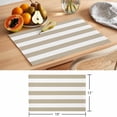 thumbnail image 6 of Classical Stripe Placemats Set of 4 Khaki Place Mats Table Mats Kitchen Dining Home Outdoor Party Table Decoration, 6 of 9
