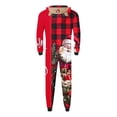 thumbnail image 6 of Odeerbi Christmas Onesie Pajamas for Family Holiday Sleep Jumpsuit Long Sleeve Family Christmas Pajamas Matching Sets Dad Printed Loungewear Jumpsuit Sleepwear Xmas PJs Set Red, 6 of 7