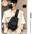 thumbnail image 2 of Mini mochila de nailon para hombre y mujer, morral pequeño con letras, bandoleras escolares Fivean unisex, 2 of 2