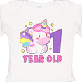 thumbnail image 4 of Inktastic 1 Year Old with Cute Unicorn Birthday Girls Long Sleeve Baby Bodysuit, 4 of 5